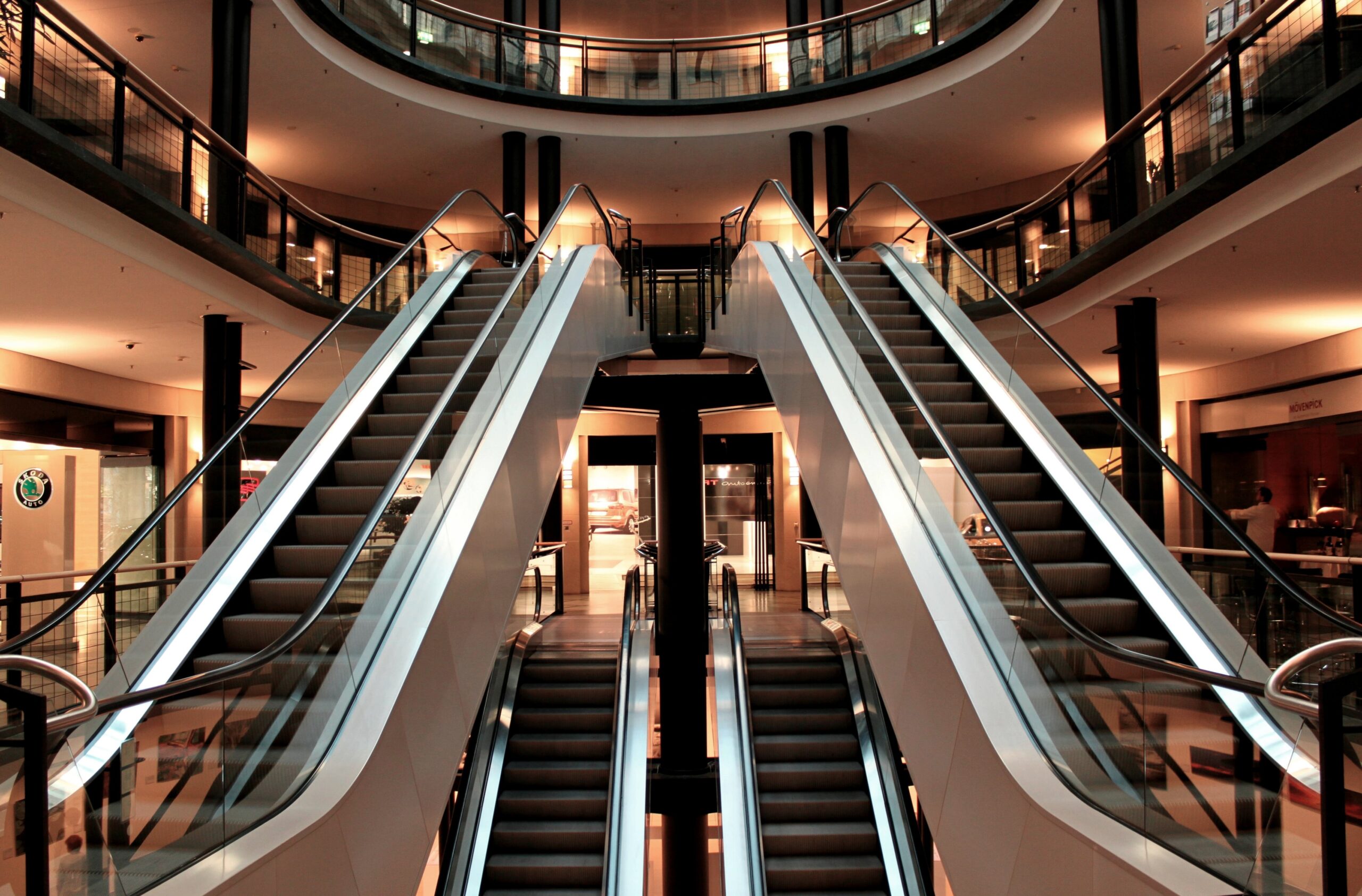 Elegant stainless steel elevator detail